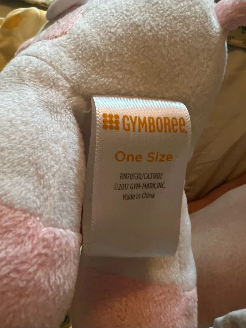 Gymboree pink & White Plush Giraffe Stuffed Animal